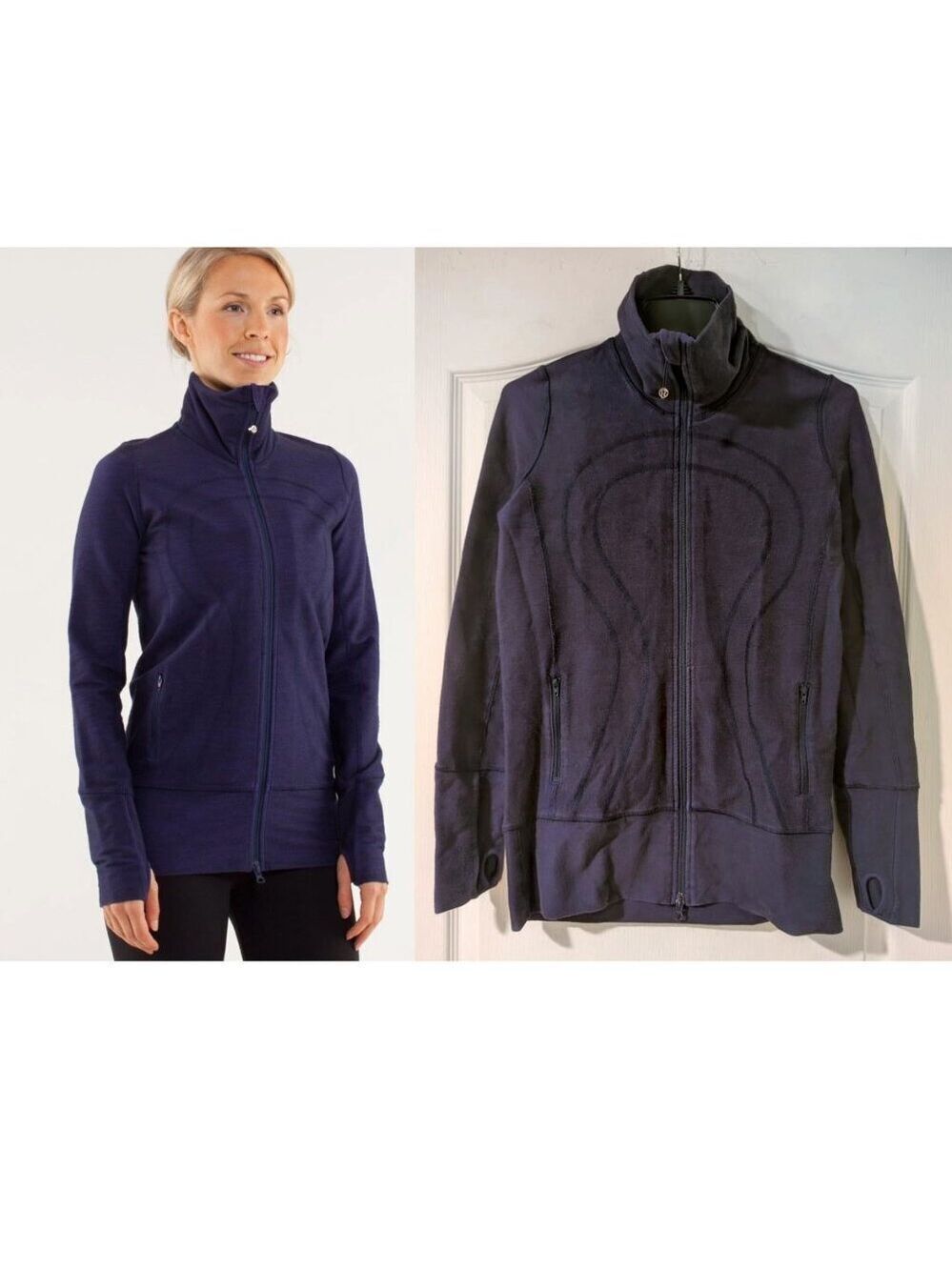 Lululemon | In Stride Jacket In Deep Indigo Slub Denim